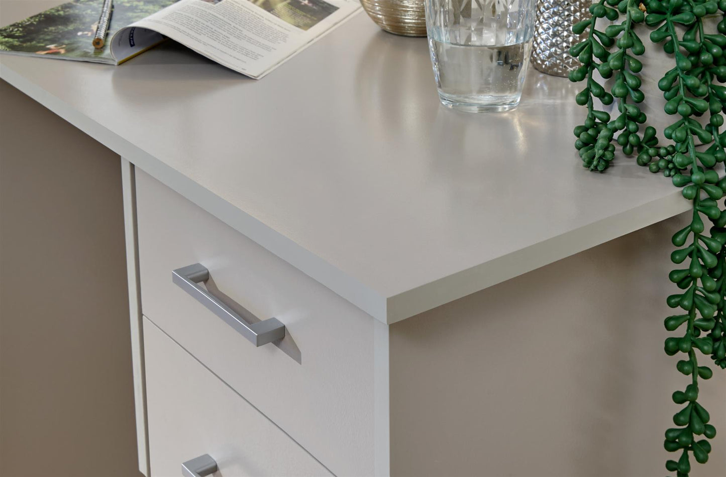 PANAMA 2 DRAWER DESK - GREY