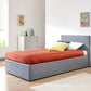 FAUX LEATHER END LIFT OTTOMAN BED - 3FT SINGLE - GREY