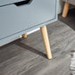 NYBORG 2-DRAWER BEDSIDE TABLE - DARK GREY