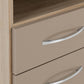 NEVADA 2-DRAWER BEDSIDE TABLE - OYSTER/LIGHT OAK