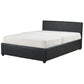 FAUX LEATHER END LIFT OTTOMAN BED - 4FT6 DOUBLE - BLACK