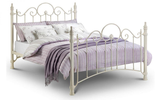 FLORENCE METAL BED - 4FT6" DOUBLE - MATT IVORY