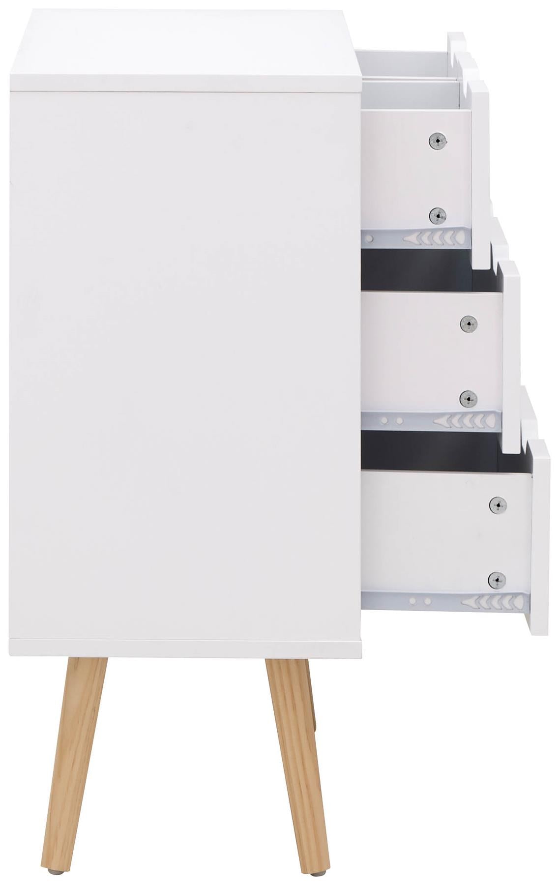 NYBORG 2+2 DRAWER CHEST - WHITE