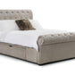 RAVELLO CHENILLE 2-DRAWER BED - 5FT KING SIZE - MINK