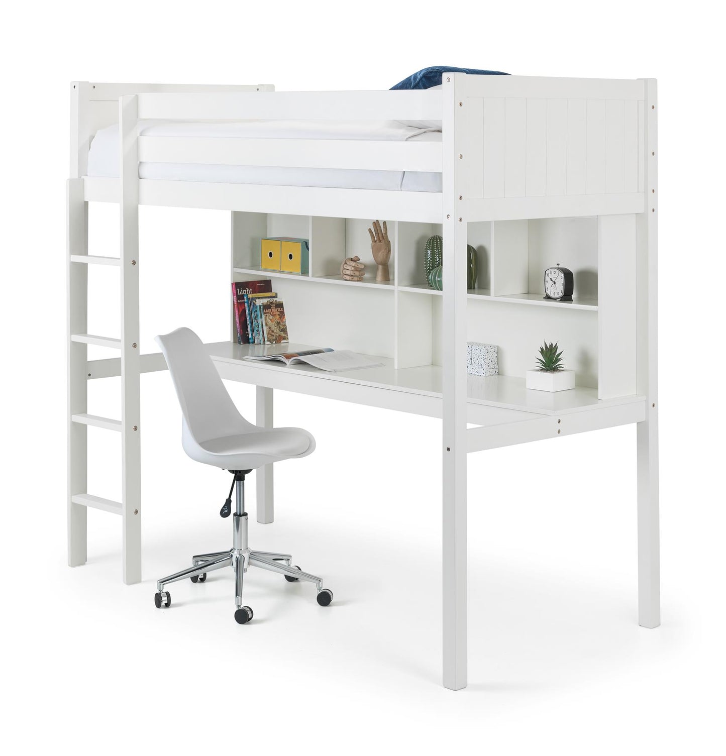 TITAN HIGH SLEEPER BUNK BED - WHITE