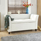 VERONA LEATHER STORAGE WINDOW SEAT - WHITE