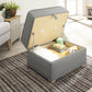 DAUPHINE STORAGE FOOTSTOOL - GREY