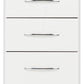 NEVADA 3-DRAWER BEDSIDE TABLE - WHITE