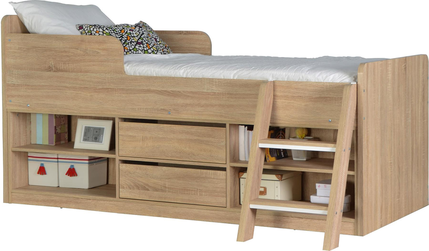 FELIX LOW SLEEPER BED - SONOMA OAK