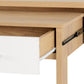 SEVILLE 2 DRAWER SLIDER DESK - WHITE/LIGHT OAK