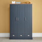 KENDAL 3 DOOR 3 DRAWER WARDROBE - SLATE BLUE