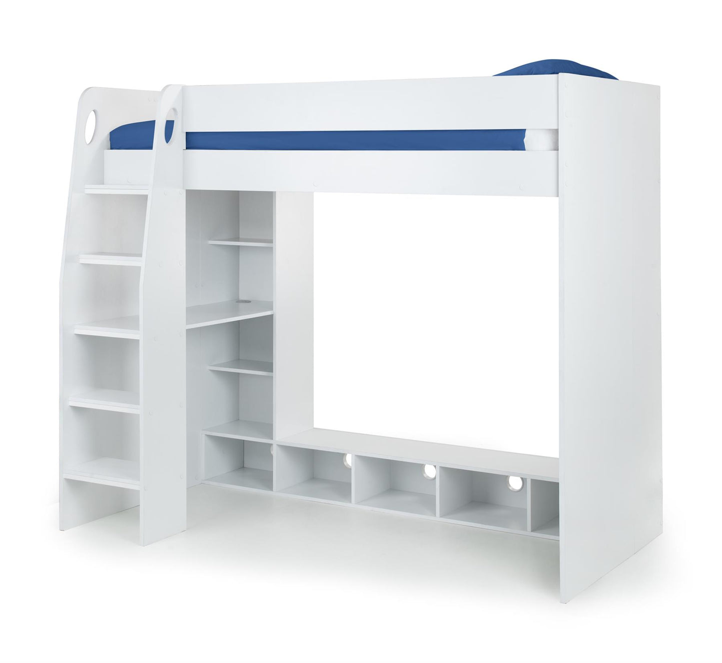 NEBULA GAMING HIGH SLEEPER BUNK BED - WHITE