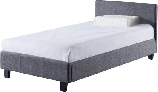 PRADO FABRIC BED - 3FT SINGLE - GREY