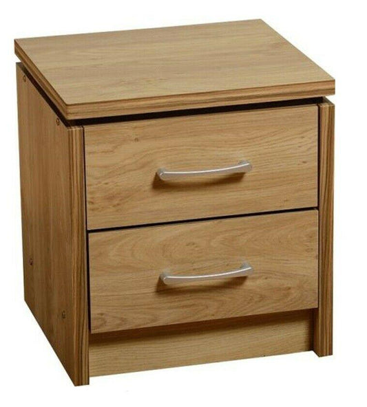 KINSBURY 2-DRAWER BEDSIDE TABLE - OAK