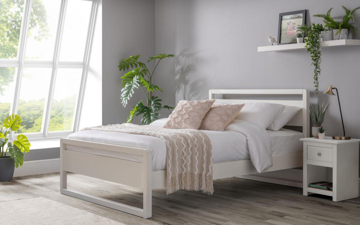 VENICE WOODEN BED - 3FT SINGLE - SURF WHITE