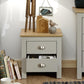 LANCASTER 2-DRAWER BEDSIDE TABLE - GREY