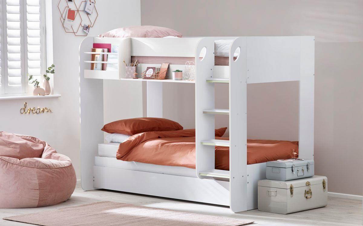 MARS BUNK BED & UNDERBED - WHITE