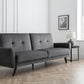 MONZA VELVET SOFA BED - GREY