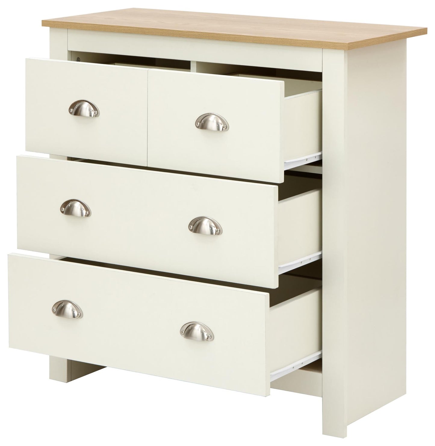 LANCASTER 2+2 DRAWER CHEST - CREAM