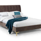 DECO VELVET BED - 5FT KING SIZE - TRUFFLE VELVET/BRUSHED GOLD