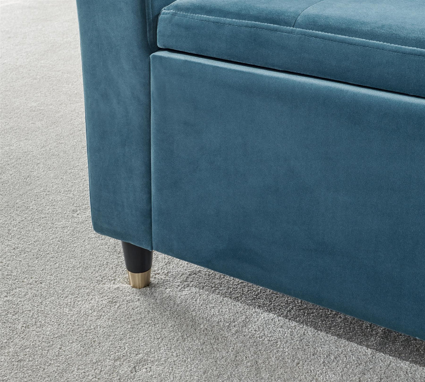 GENOA STORAGE WINDOW SEAT - TEAL