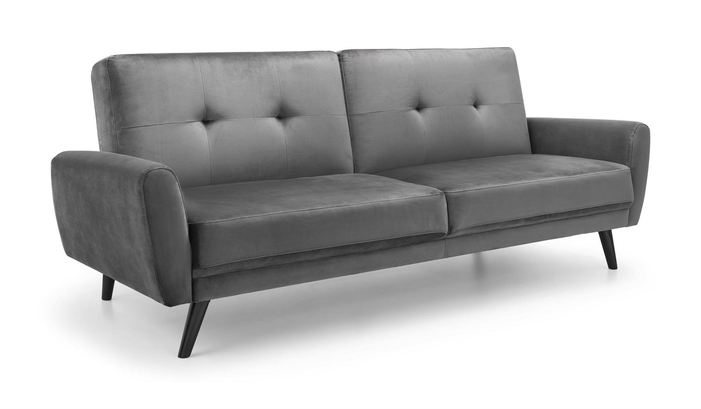 MONZA VELVET SOFA BED - GREY