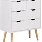 NYBORG 2+2 DRAWER CHEST - WHITE