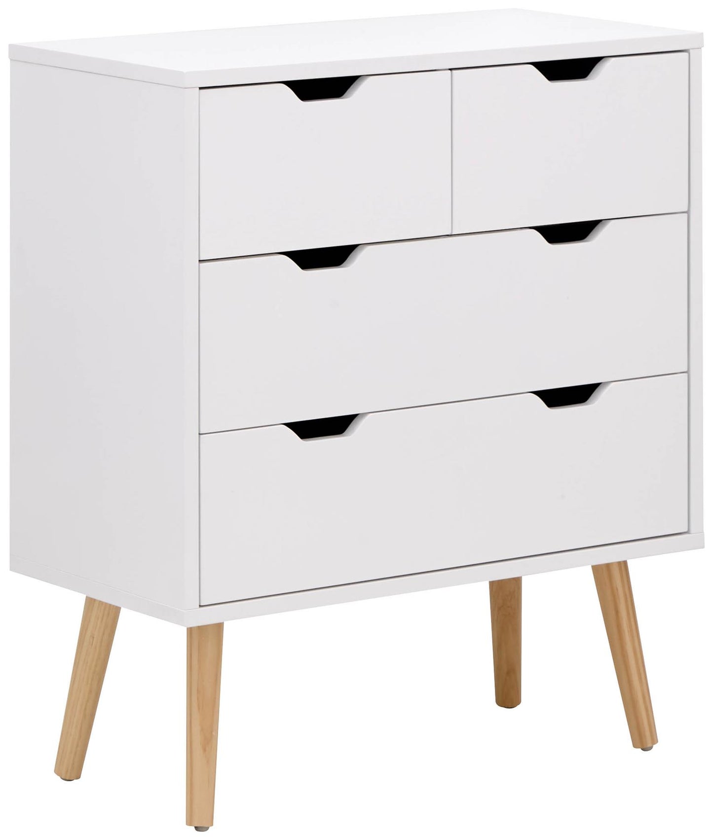 NYBORG 2+2 DRAWER CHEST - WHITE