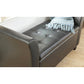 VERONA LEATHER STORAGE WINDOW SEAT - BLACK