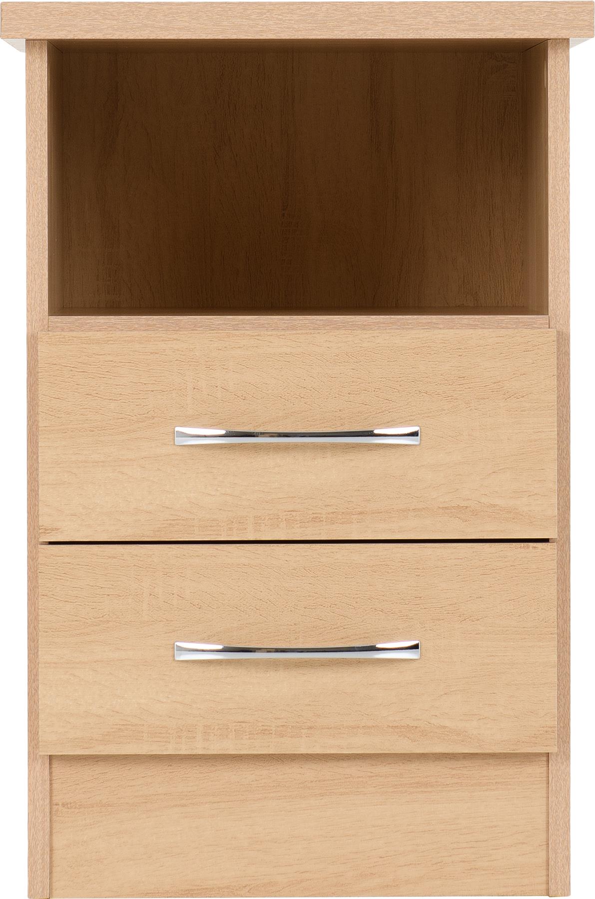 NEVADA 2-DRAWER BEDSIDE TABLE - SONOMA OAK