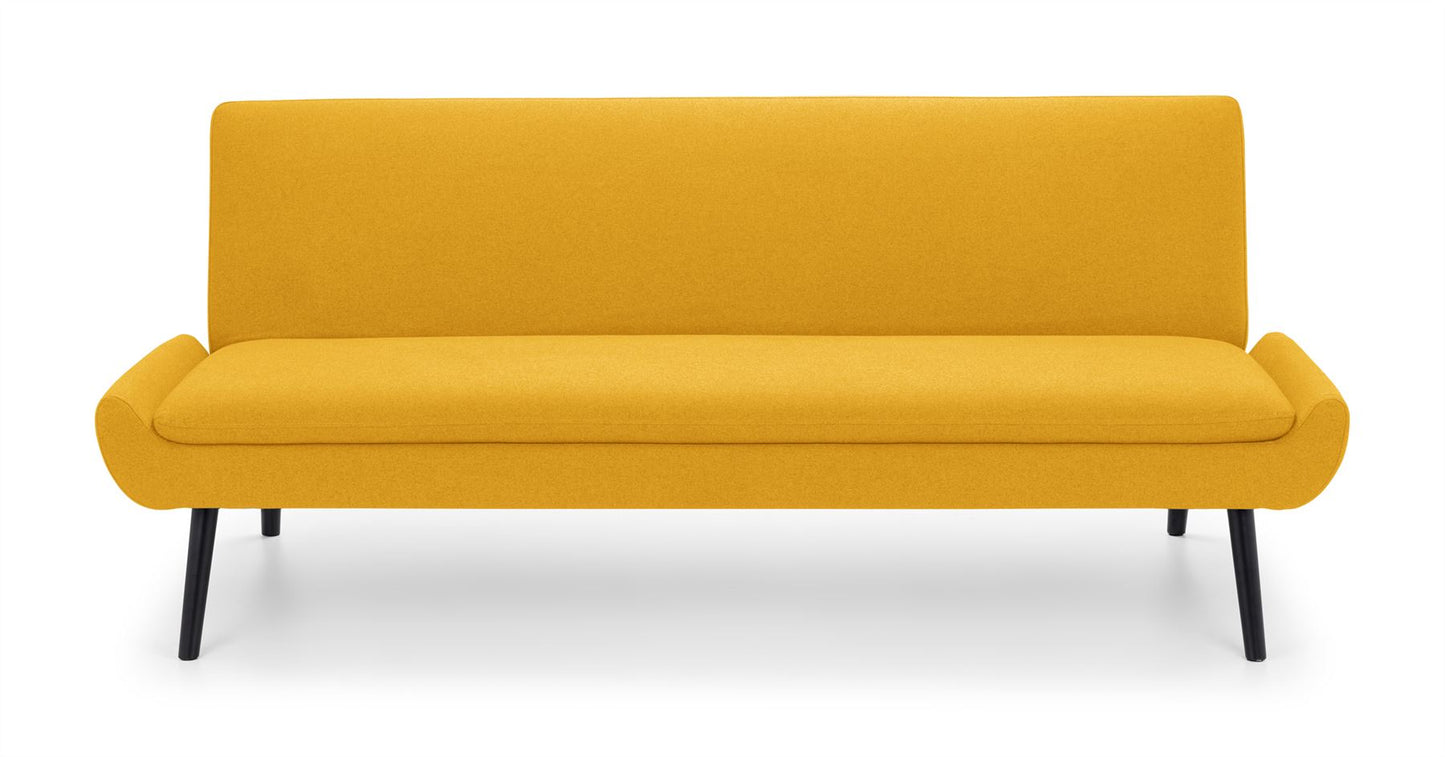 GAUDI LINEN FABRIC SOFA BED - MUSTARD