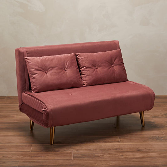 MADISON VELVET SOFA BED - PINK