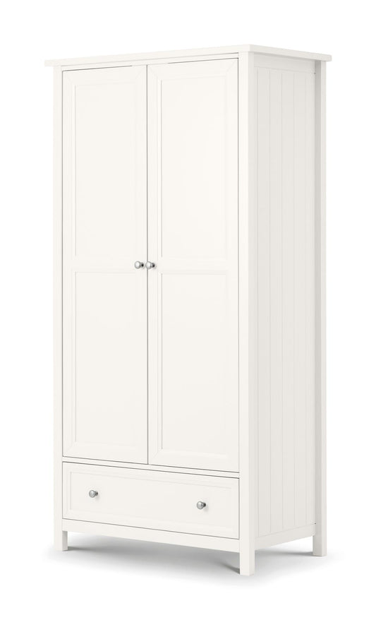 MAINE 2 DOOR COMBINATION WARDROBE - SURF WHITE