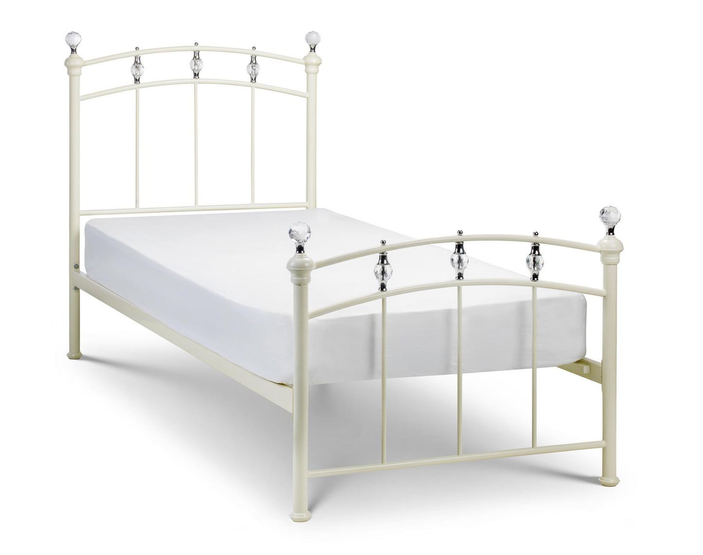 SOPHIE METAL BED - 3FT SINGLE - STONE WHITE