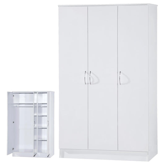 ALPHA 3 DOOR TRIPLE WARDROBE - WHITE