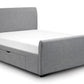 CAPRI LINEN FABRIC 2-DRAWER BED - 4FT6" DOUBLE - LIGHT GREY