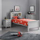 MAINE BOOKCASE BED - DOVE GREY