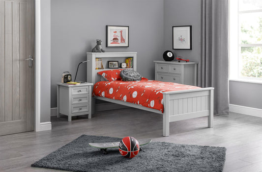 MAINE BOOKCASE BED - DOVE GREY