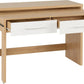 SEVILLE 2 DRAWER SLIDER DESK - WHITE/LIGHT OAK