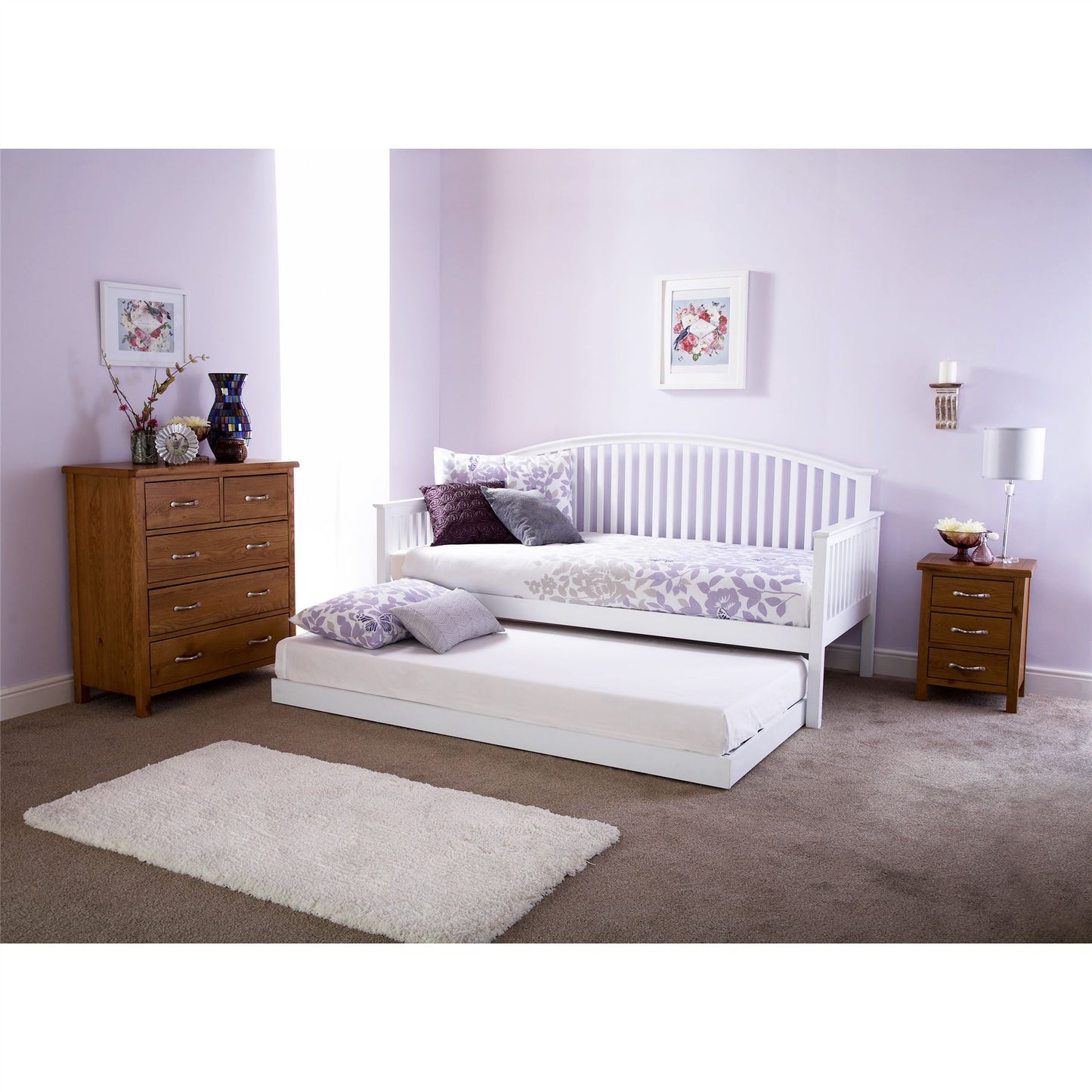 MADRID DAYBED & TRUNDLE BED - WHITE