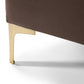 DECO VELVET BED - 4FT6" DOUBLE - TRUFFLE VELVET/BRUSHED GOLD