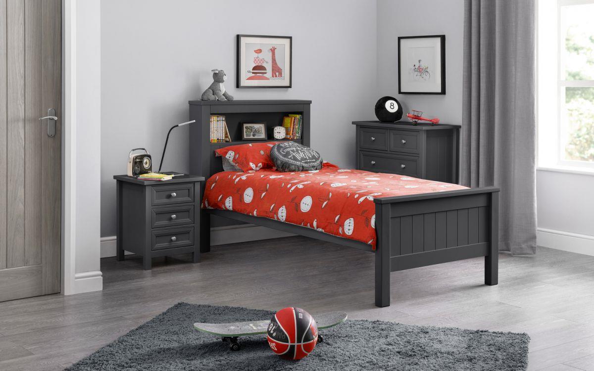 MAINE BOOKCASE BED - ANTHRACITE