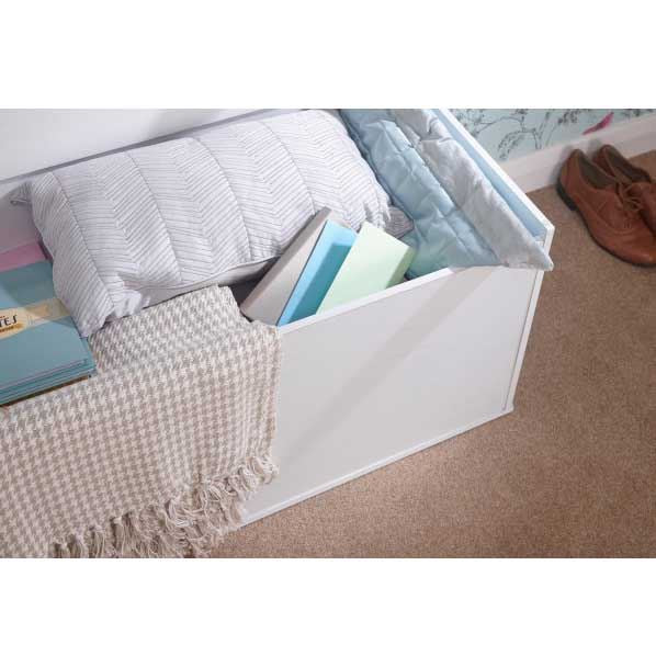 PANAMA OTTOMAN STORAGE BOX - WHITE