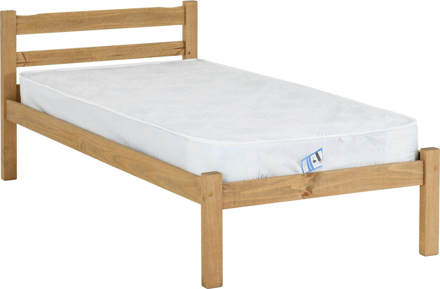 PANAMA WOODEN BED - 3FT SINGLE - NATURAL WAX