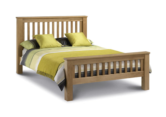 AMSTERDAM WOODEN BED - 4FT6" DOUBLE - LIGHT OAK