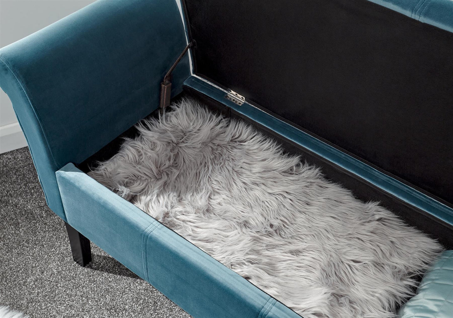 OSBOURNE STORAGE WINDOW SEAT - TEAL