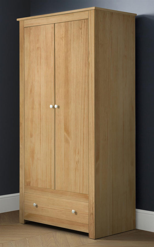 RADLEY 2 DOOR WARDROBE - WAXED PINE