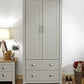 LANCASTER 2 DOOR WARDROBE - GREY