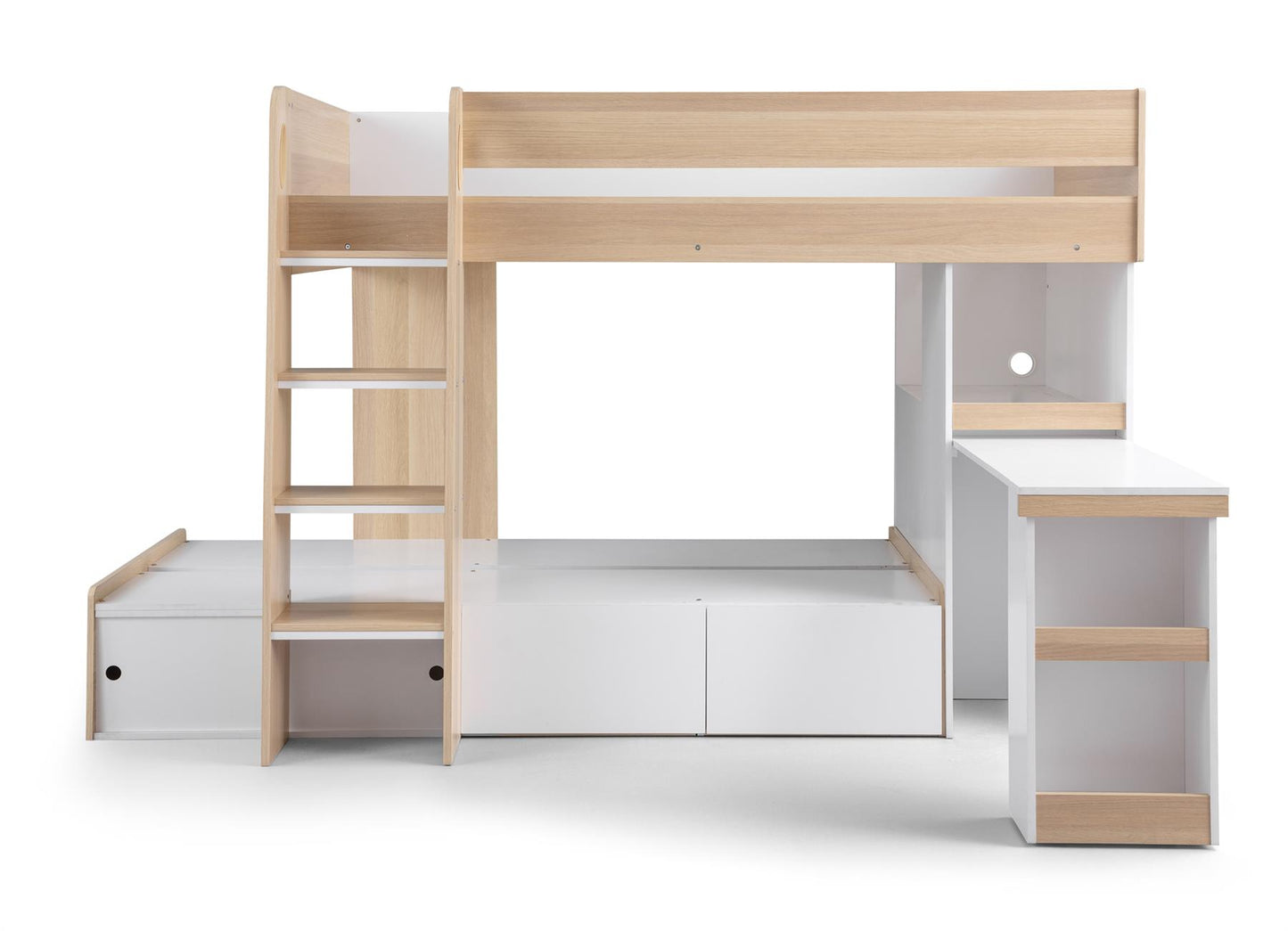 ECLIPSE BUNK BED - OAK/WHITE