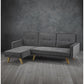 KITSON VELVET SOFA BED - SILVER/GREY